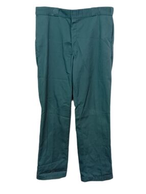 Men's Teal Straight-Leg Dress Pants